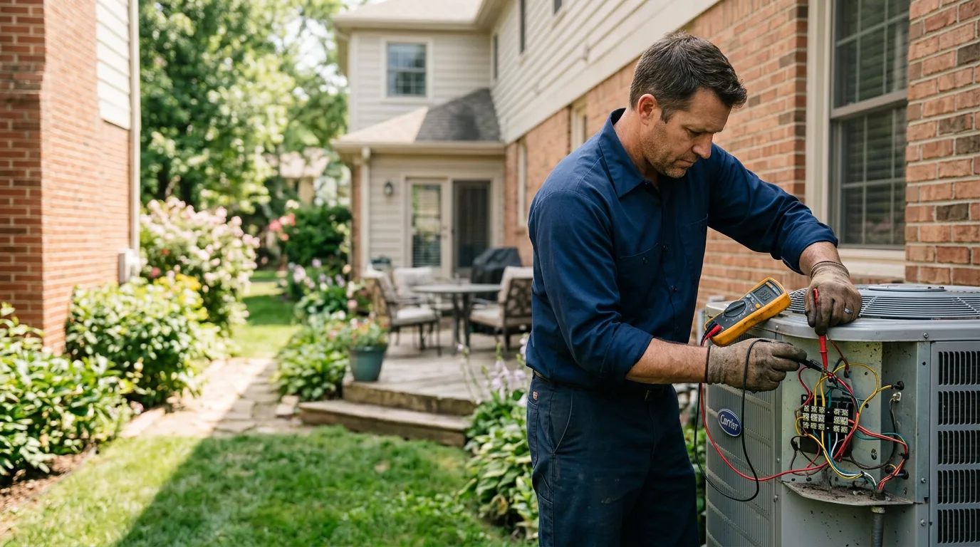 HVAC technician working near Hayes, VA